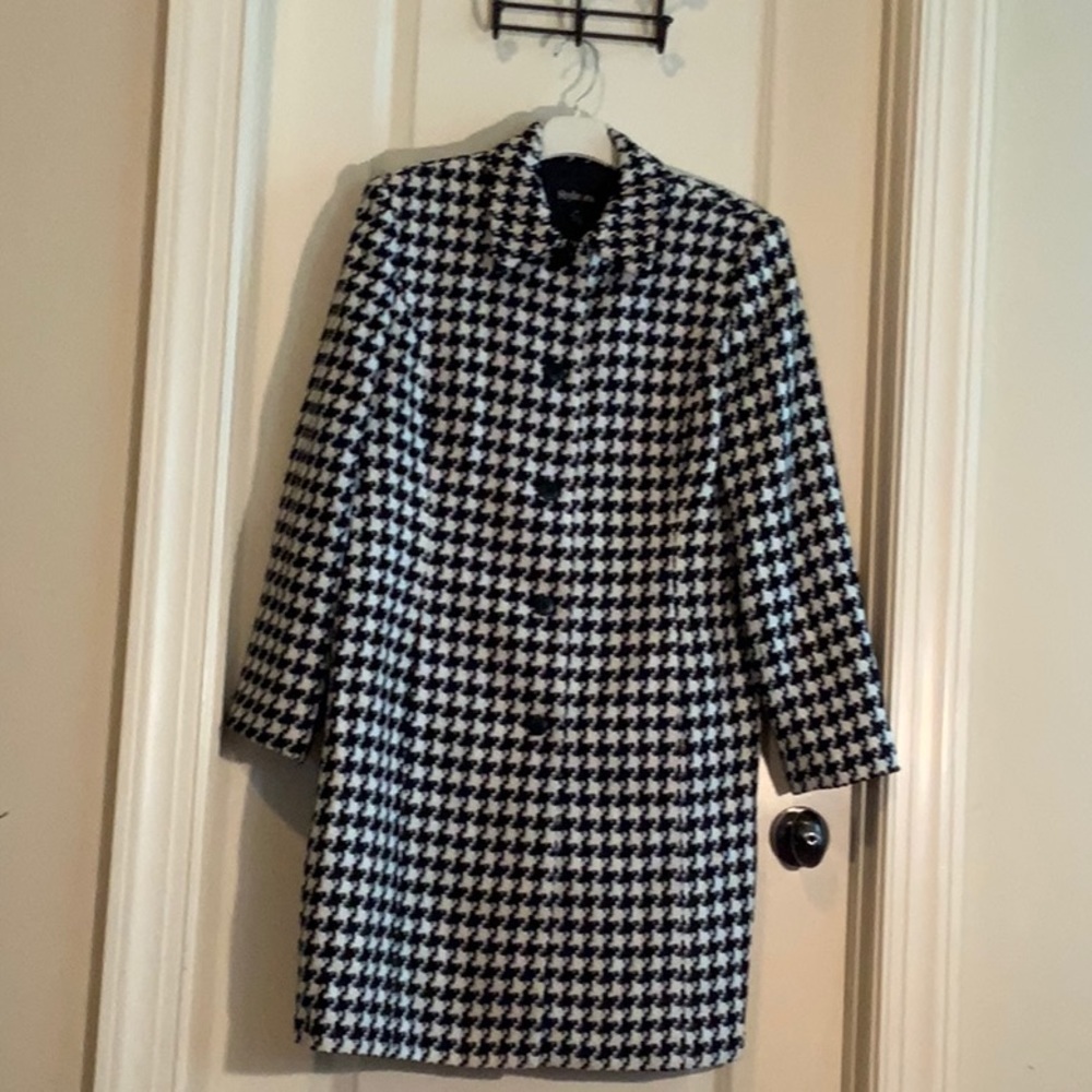 Black and white coat